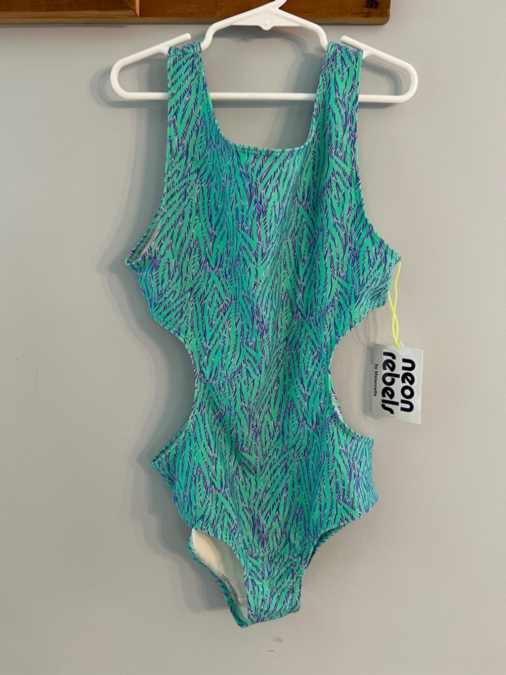 NWT Neon Rebels by Maisonette Girls Cutout Onepiece Swimsuit